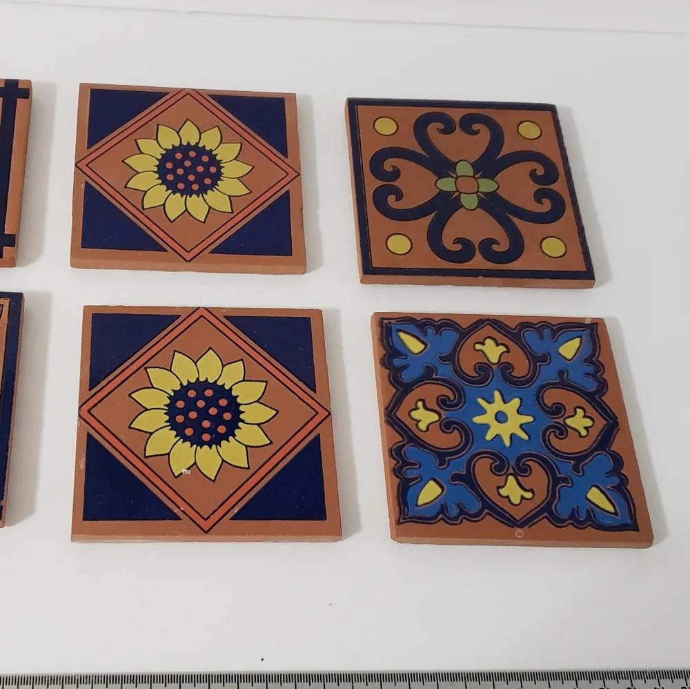 Tile Coaster Set of 6 Sunflowers
